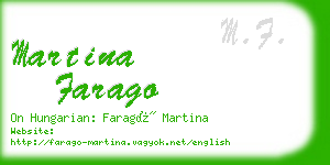 martina farago business card